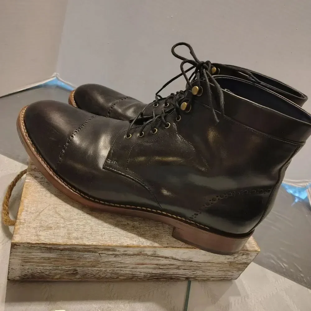 Cole Haan Black Leather Men's Boots Size. 10.5 WIDE